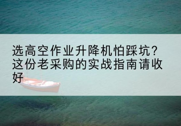 九龙坡区高空作业升降机厂家推荐-选高空作业升降机怕踩坑？这份老采购的实战指南请收好